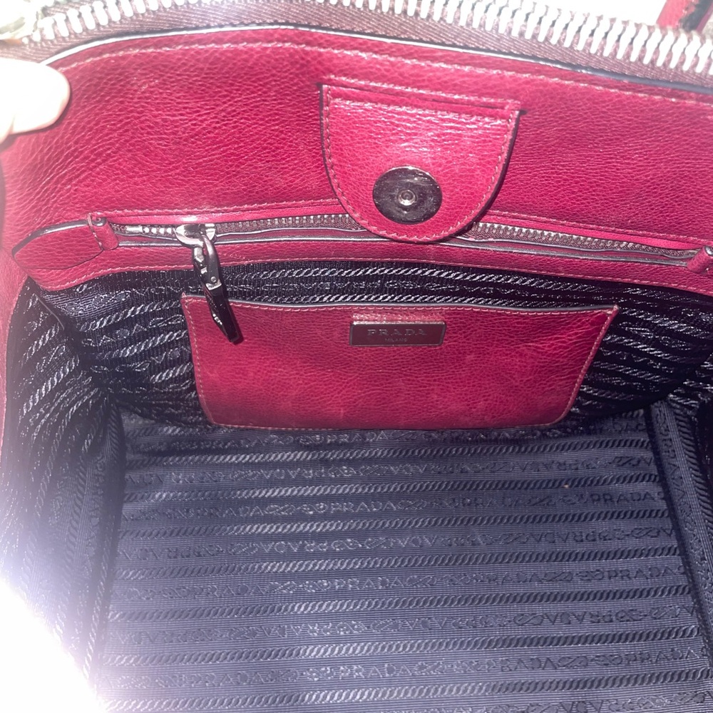 Prada Burgundy Leather Satchel - Picture 10 of 10